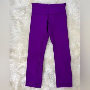 Lululemon athletica, size 4, bright purple, crop length
